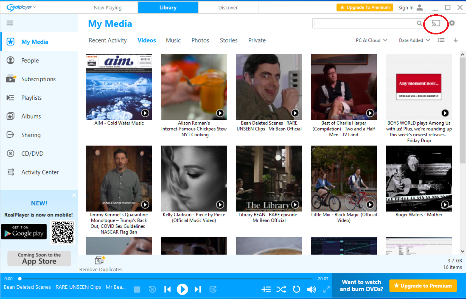 manuskript æstetisk Besætte Casting from RealPlayer PC Application – SUPPORT